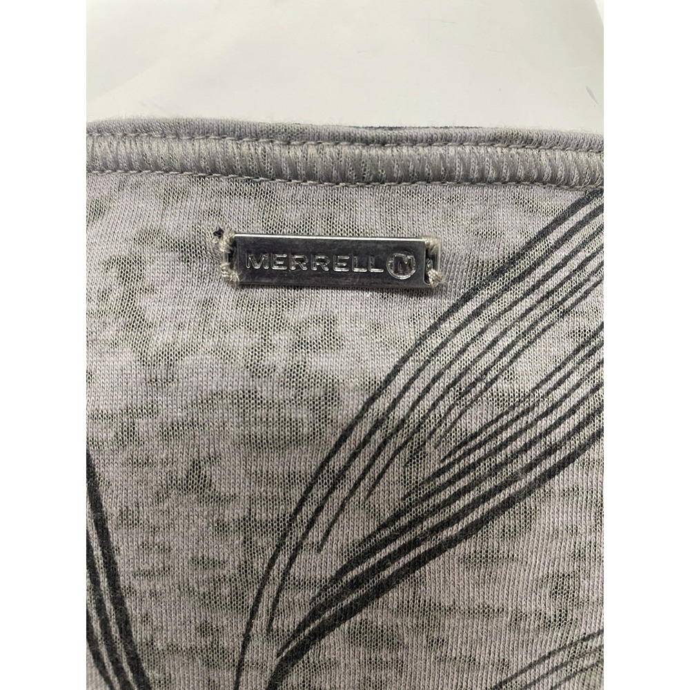 Merrell Opti-Wick Dress Women's Small Grey ShortCap Sleeve V Neck Lined Athletic - Picture 6 of 15